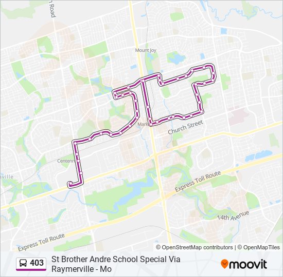 403 bus Line Map