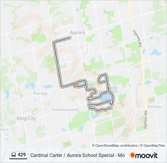 429 bus Line Map