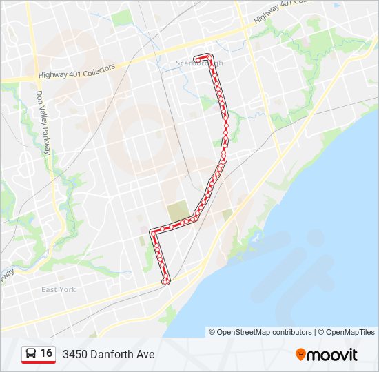 16 bus Line Map