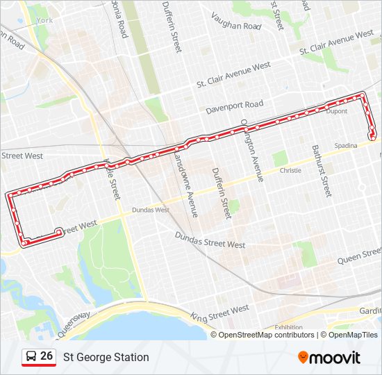 26 bus Line Map