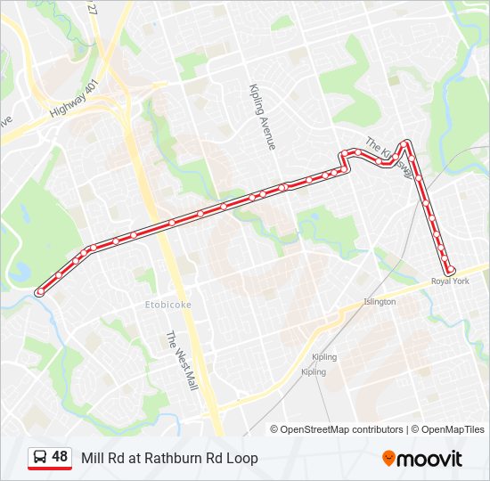 48 bus Line Map