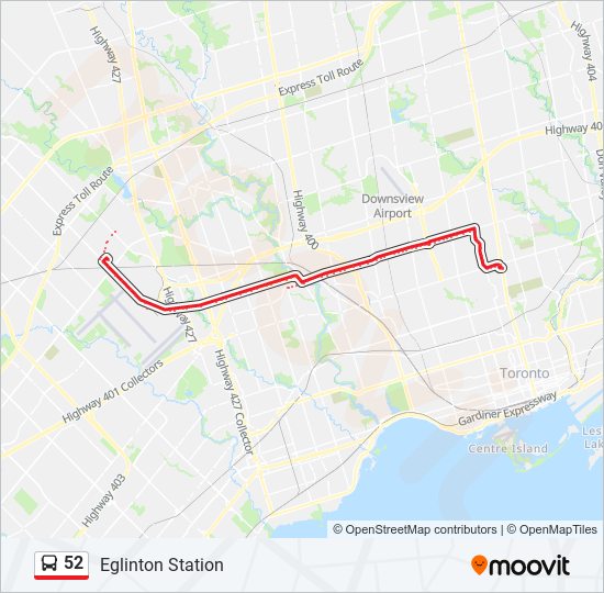 52 bus Line Map