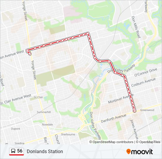 56 bus Line Map