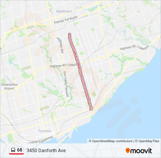 68 bus Line Map