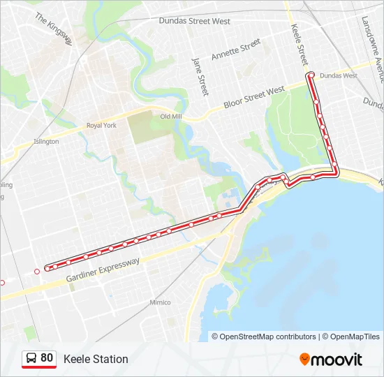 80 Bus Route Schedule 80 Route: Schedules, Stops & Maps - Keele Station (Updated)