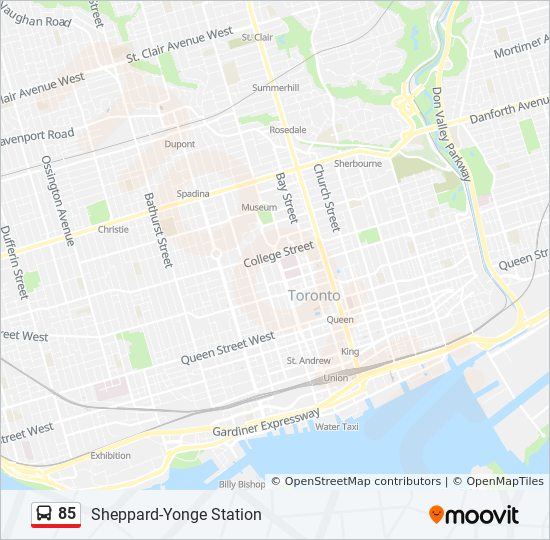 85 Bus Route Map 85 Route: Schedules, Stops & Maps - Sheppard-Yonge Station (Updated)