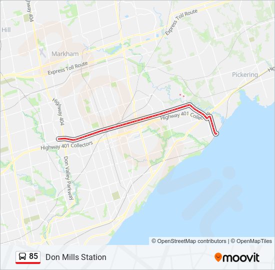 85 bus Line Map