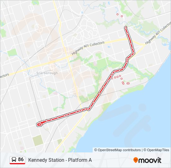 86 bus Line Map