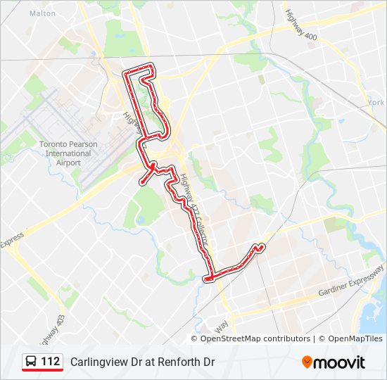 112 Bus Route Schedule 112 Route: Schedules, Stops & Maps - Carlingview Dr At Renforth Dr (Updated)