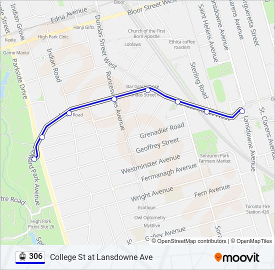 306 Streetcar Line Map