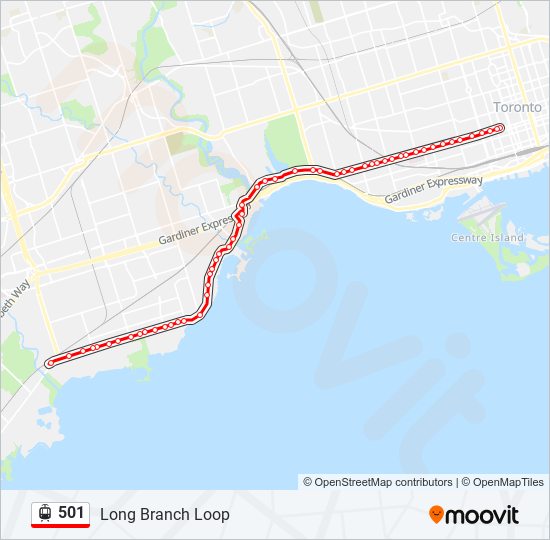 501 Streetcar Line Map