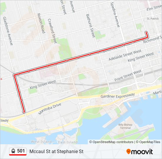 501 Streetcar Line Map