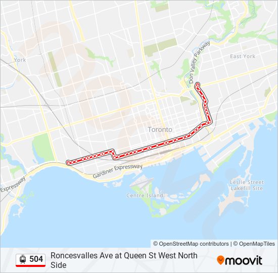 504 Streetcar Line Map