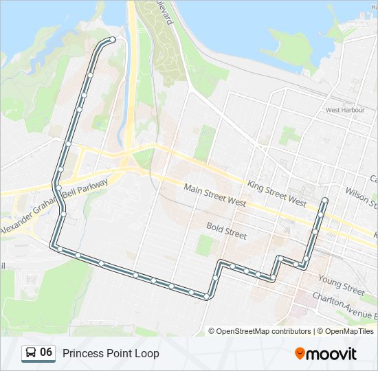 Plan de la ligne 06 de bus