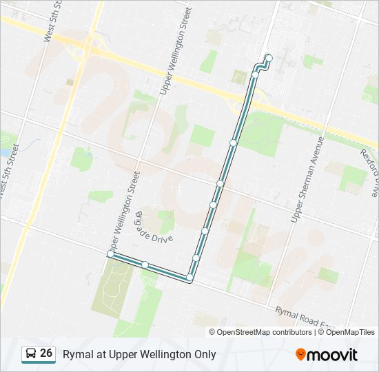 26 bus Line Map