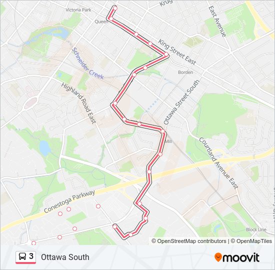 3 bus Line Map