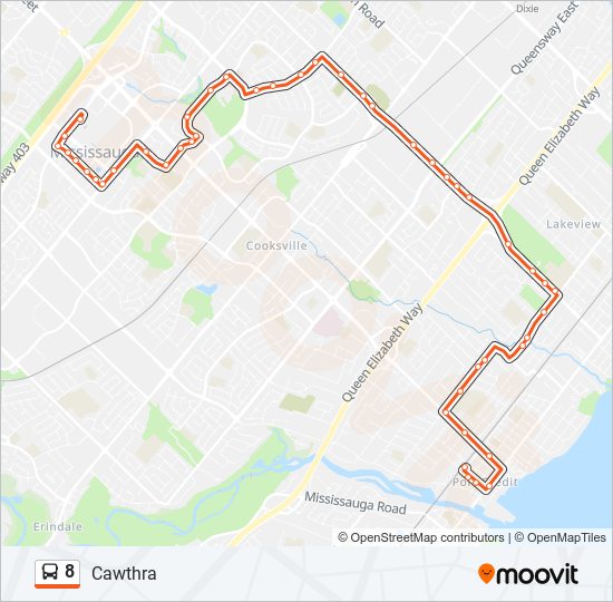 8 bus Line Map