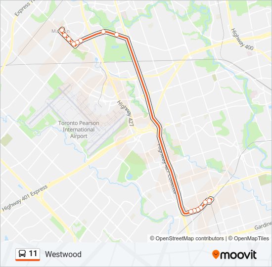 11 bus Line Map