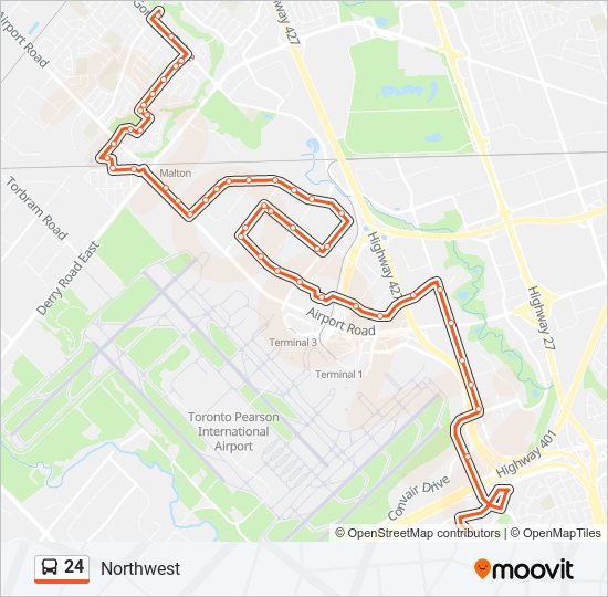 24 bus Line Map