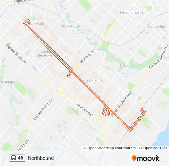 45 Route: Schedules, Stops & Maps - Northbound (Updated)