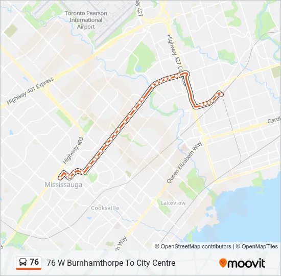76 Bus Line Map
