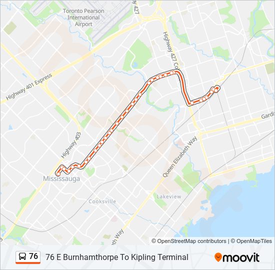 76 Bus Line Map