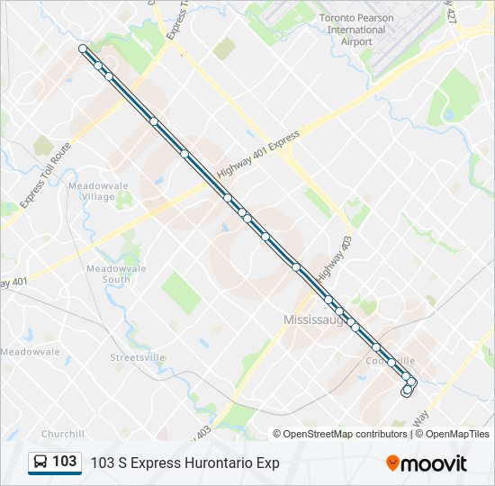103 Route: Schedules, Stops & Maps - 103 S Express Hurontario Exp (Updated)