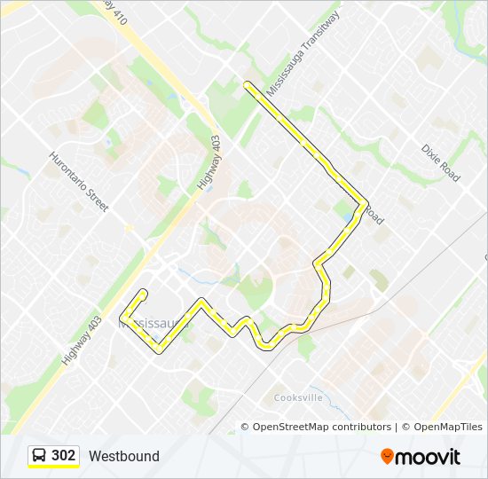 Plan de la ligne 302 de bus