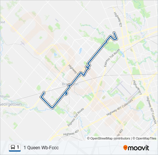 Brampton Transit Map Pdf 1 Route: Schedules, Stops & Maps - 1 Queen Wb-Fccc (Updated)