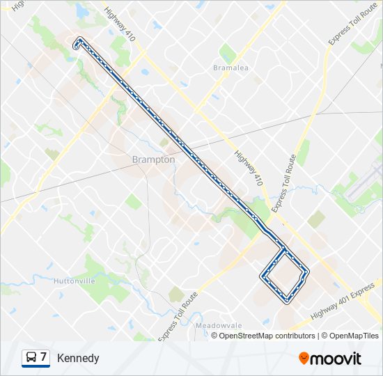 Plan de la ligne 7 de bus