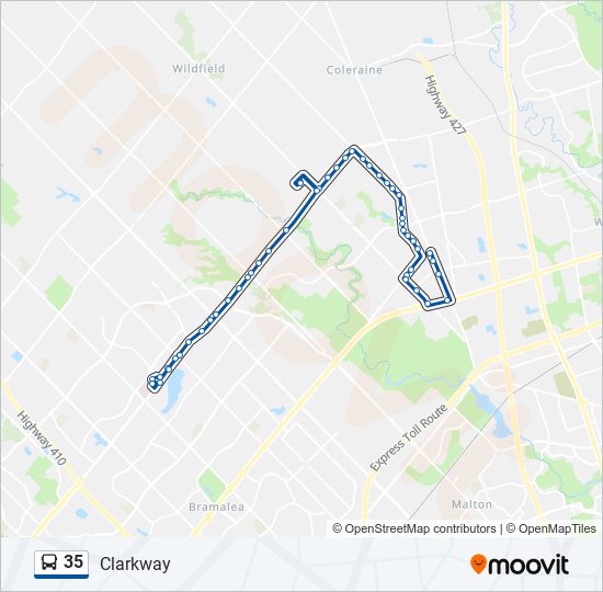 35 bus Line Map