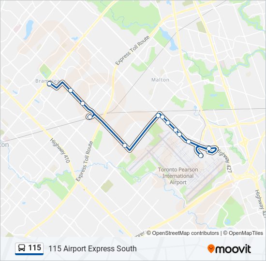 115 bus Line Map