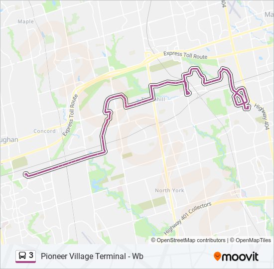 3 bus Line Map