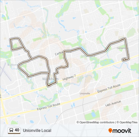 40 bus Line Map