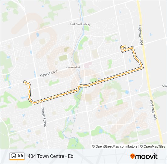56 Bus Schedule Weekend 56 Route: Schedules, Stops & Maps - 404 Town Centre - Eb (Updated)