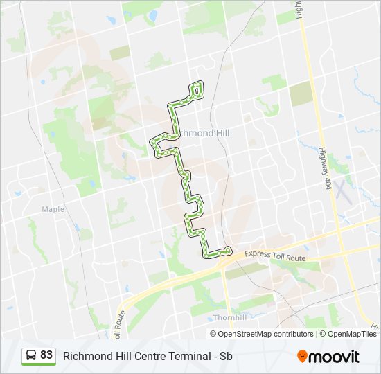 83 bus Line Map