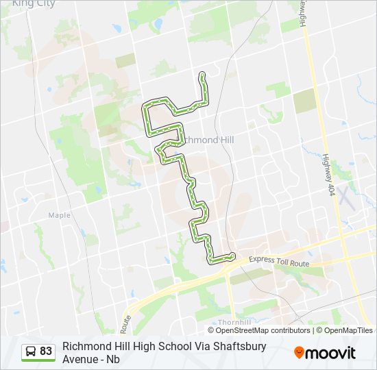 83 bus Line Map