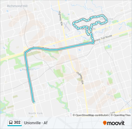 302 bus Line Map