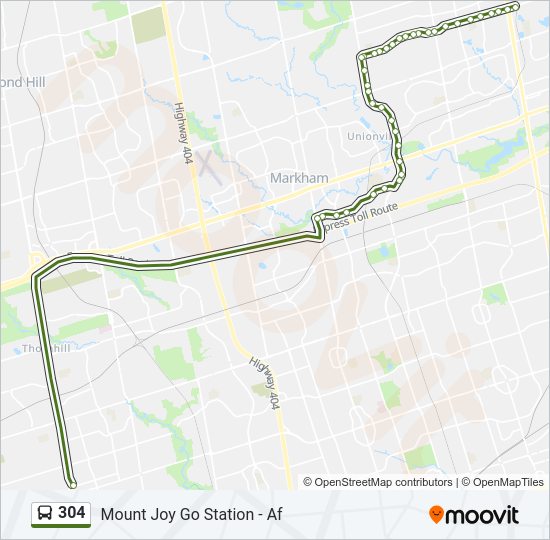 304 bus Line Map