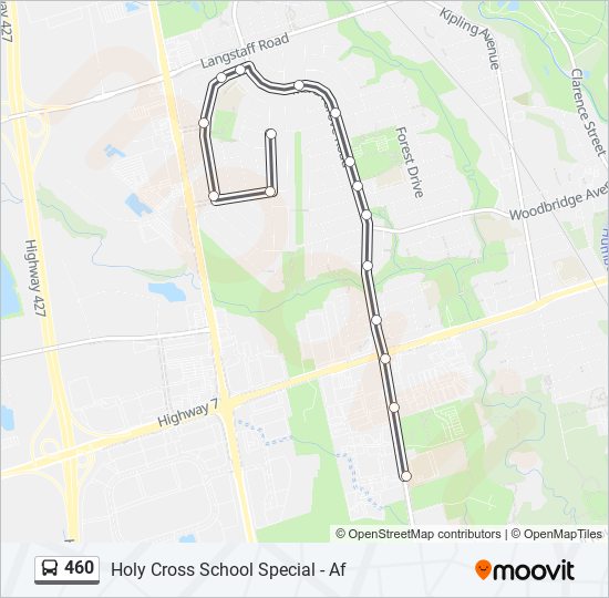 460 bus Line Map