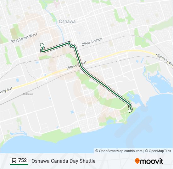 752 bus Line Map