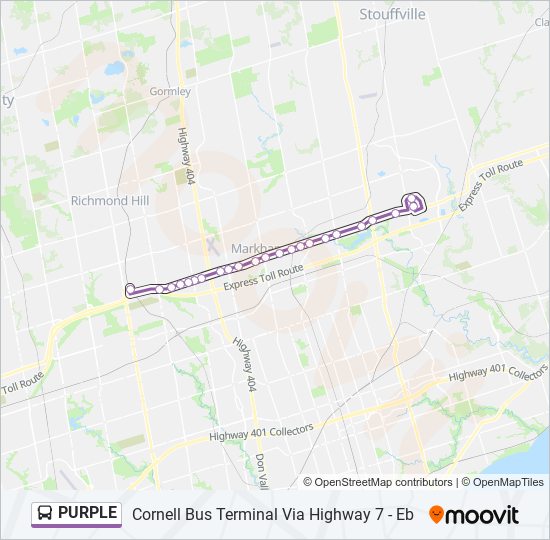 PURPLE bus Line Map