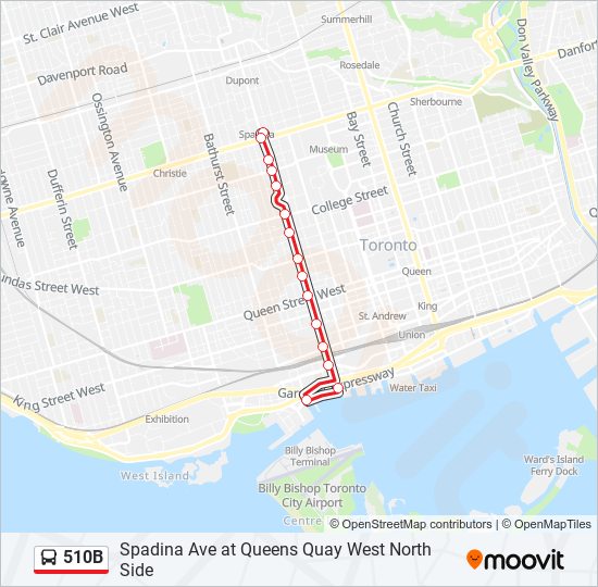 510B Bus Line Map