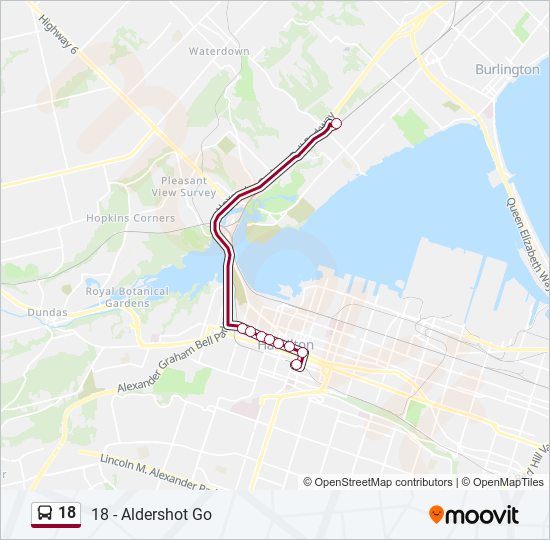 18 bus Line Map