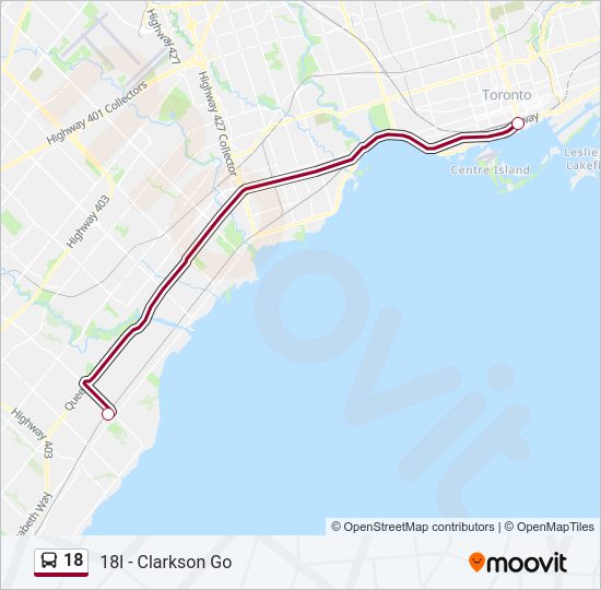 18 Bus Line Map