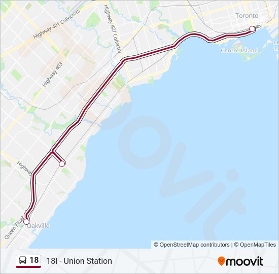 18 bus Line Map