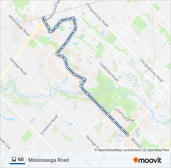 60 bus Line Map