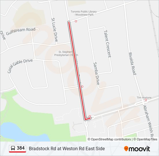 384 bus Line Map