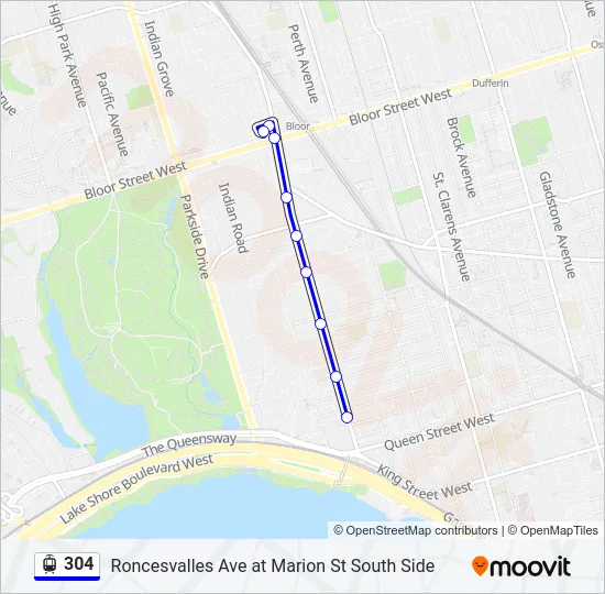 304 Streetcar Line Map