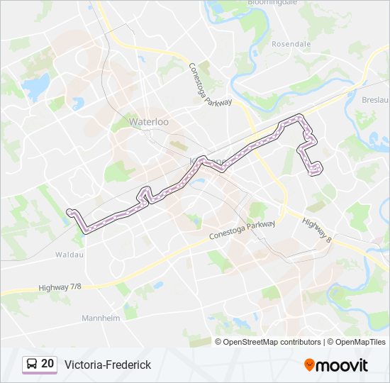 20 bus Line Map